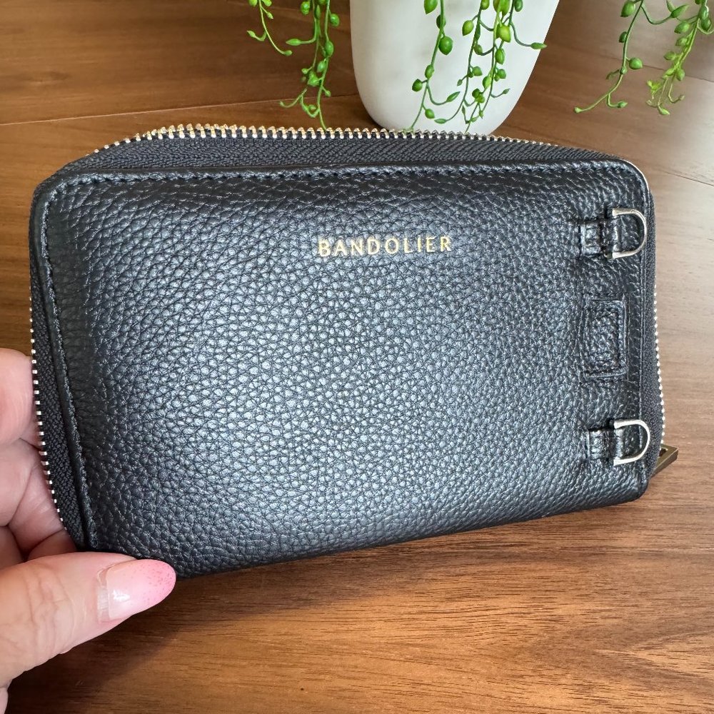 Black Leather Bandolier Expanded Pouch